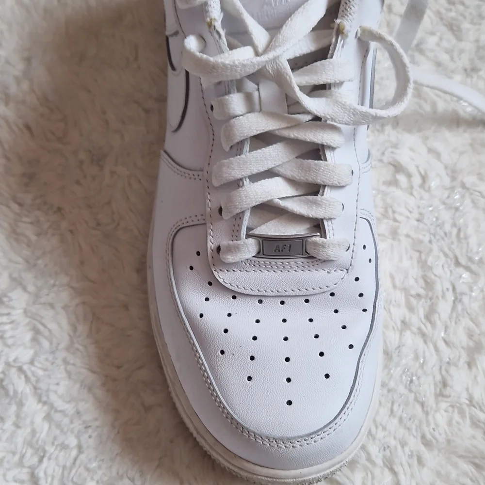 Nike Air Force 1 White Sneakers - Picture 3 of 9